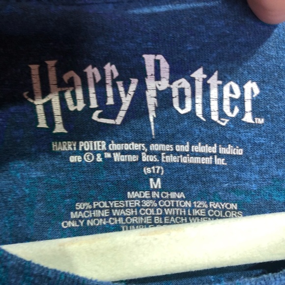 Harry Potter Counter Curse Dark Arts Short Sleeve T Shirt Blue Unisex Medium - Picture 3 of 3